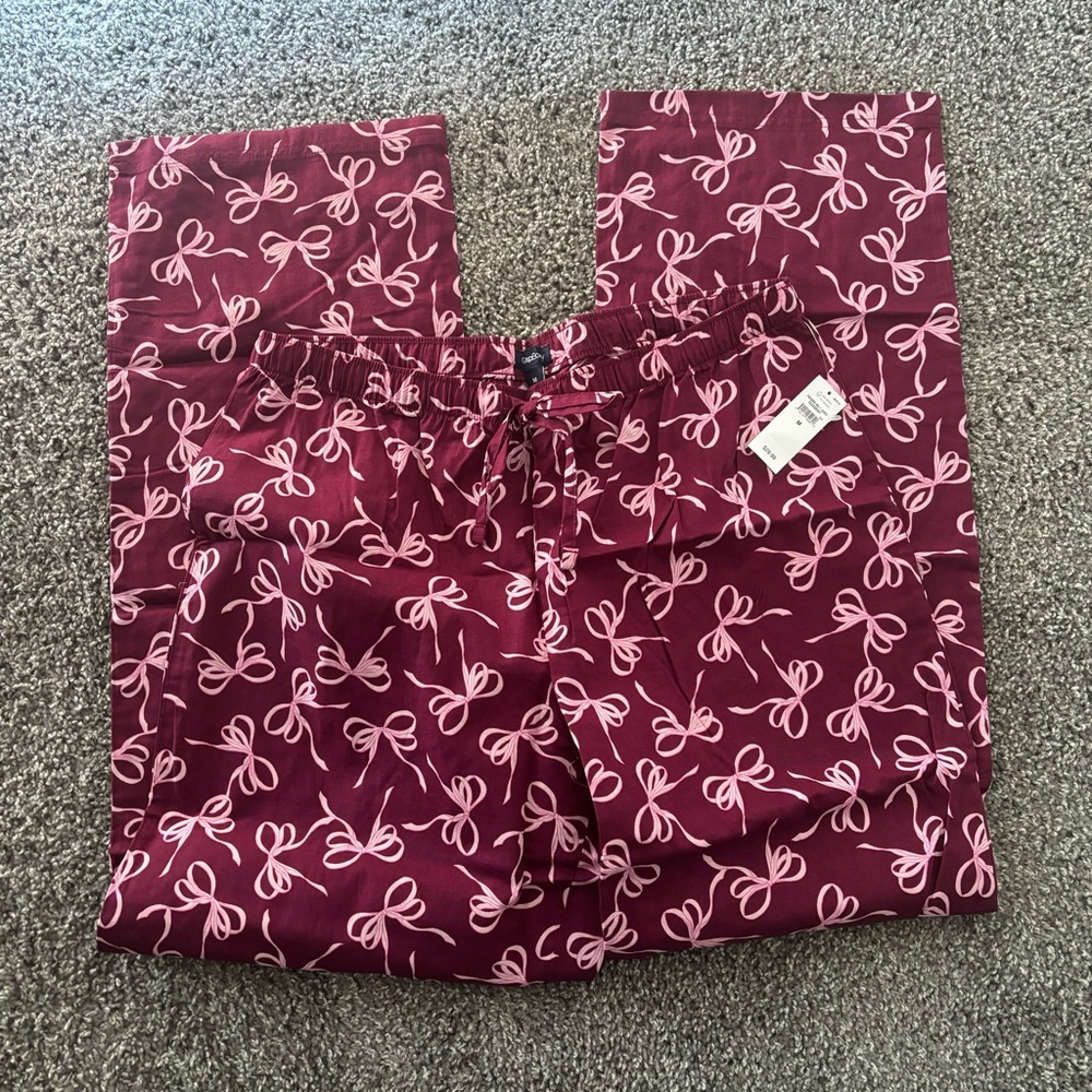 GAP Pink Bow Print Pants